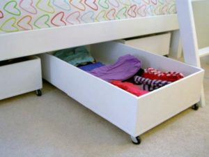 Using Underbed Storage Bins for Sewing Small Spaces