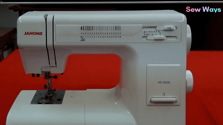 Janome HD3000 Heavy Duty Sewing Machine w/Hard Case + Ultra Glide Foot + Blind Hem Foot + Overedge Foot + Rolled Hem Foot + Zipper Foot + Buttonhole Foot + Leather and Universal Needles + More!